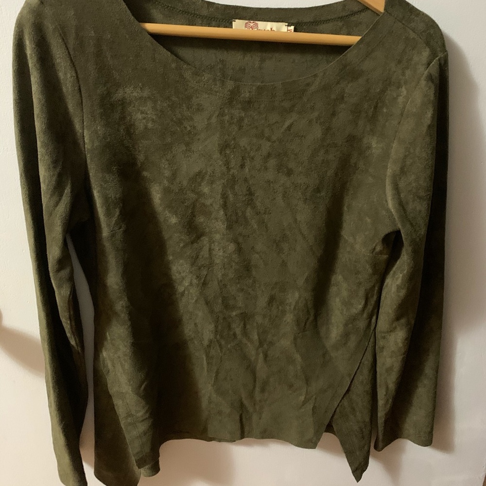 Green velvet top